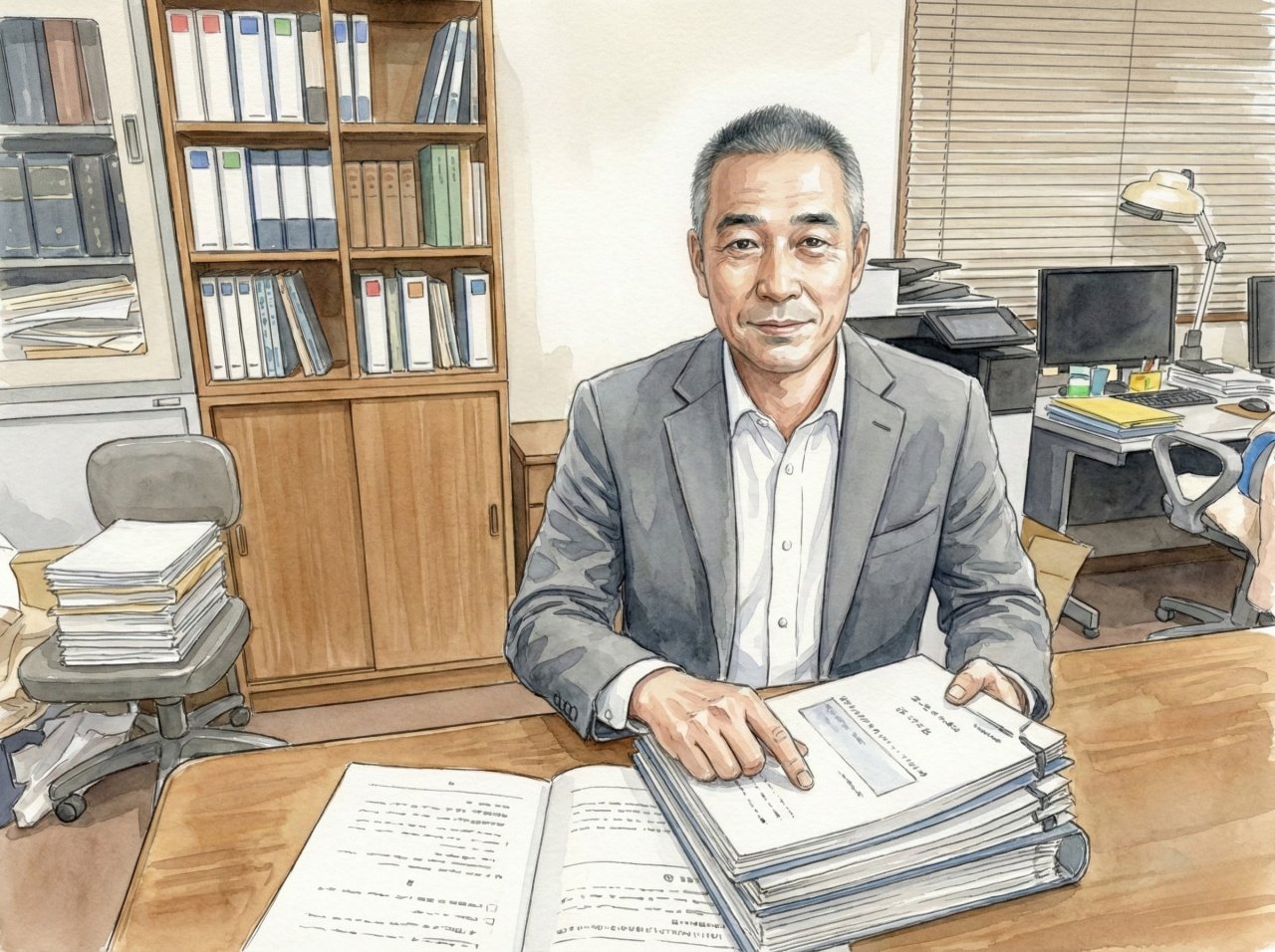 書類の説明をする小谷龍司司法書士
