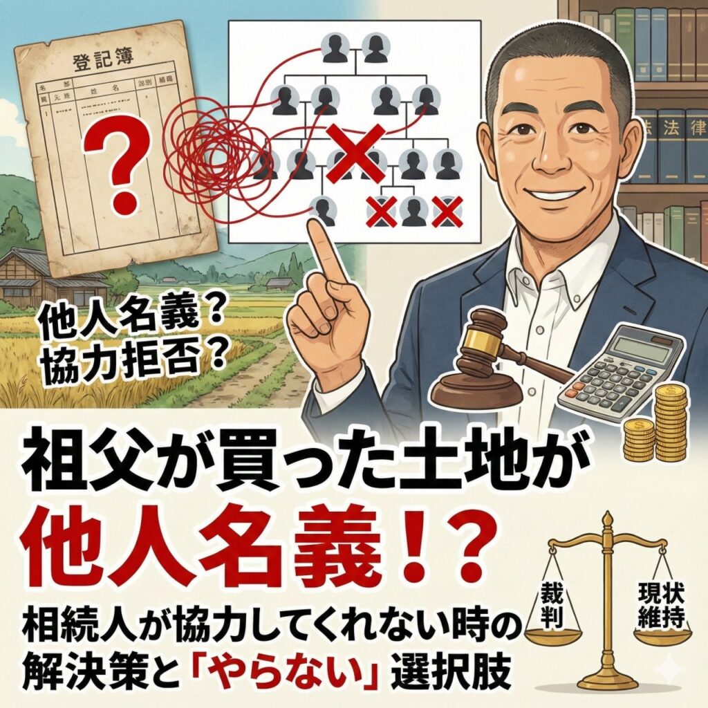 相続登記 祖父の土地 他人名義, 相続登記 相続人 協力しない, 相続登記 時効取得 裁判
