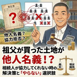 相続登記 祖父の土地 他人名義, 相続登記 相続人 協力しない, 相続登記 時効取得 裁判
