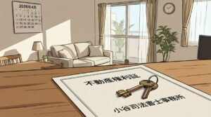 権利証、鍵、2026年4月のカレンダー